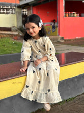 Yezwe Miniature Black Love Embroidered Kora Modest Maxi Dress For Junior Girls